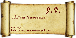 Jóna Vanessza névjegykártya